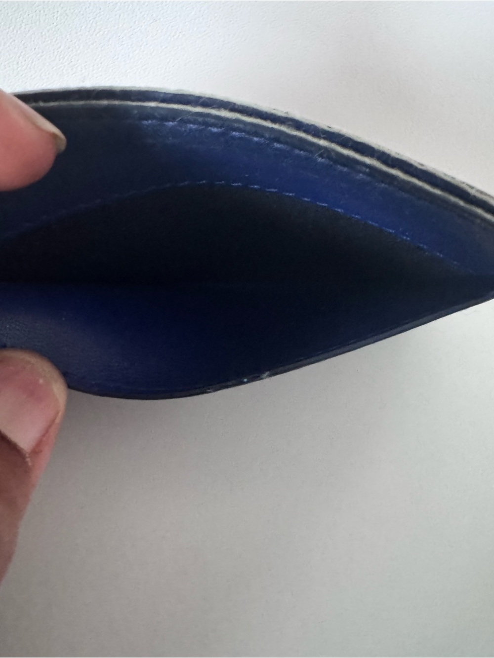 Authentic Celine Solo Calfskin Leather Card Holder with Gold Logo/ visible wear - Picture 4 of 7